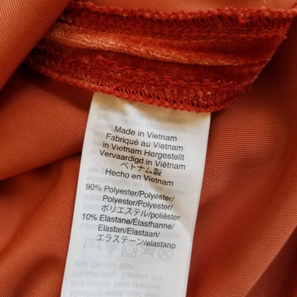 Madewell Burnt-Orange Crushed Velvet Blouse size small - Picture 7 of 8